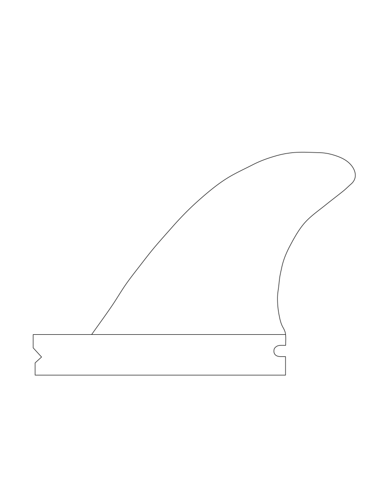 Dérive en bois Side fin 2+1 fabriquée par l'atelier d'édune en Bretagne dans le Finistère